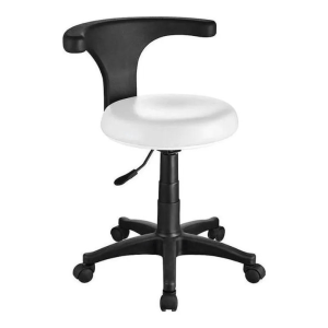 Taburete Giratorio ERGO con respaldo y ruedas