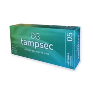 Tampon Vaginal Tampsec para Incontinencia Urinaria Talla Regular Mediana Caja 5 unidades