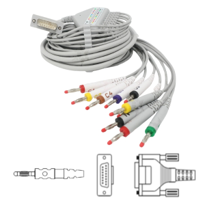 Cable paciente completo para ECG de 10 derivaciones